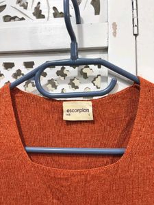 🎀Imported Rust Square Neck Long Sleeve Top