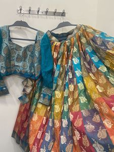 Multi Color Blocked Sequin Lehanga