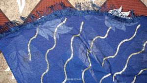 Blue Striped Embroidered Tunic