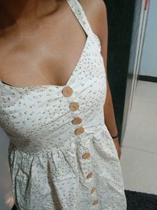 Floral Sundress with Buttons