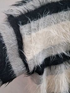 Stripped Fuzzy Sweater