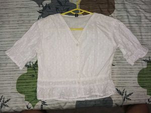 White Eyelet Blouse
