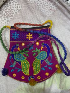 Embroidered Sling Bag