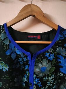 Blue Flower print kurti