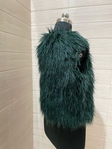 Luxury Ostrich Feather Imported Short Vest