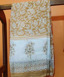 Floral Print Cotton Saree