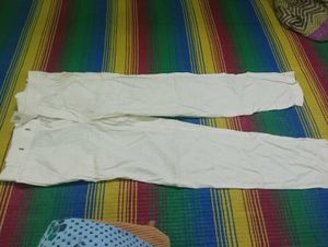 Khaki White Pant