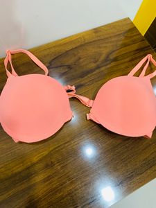Coral Front Open Bra