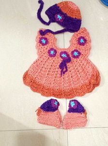 Handmade Crochet Baby Outfit