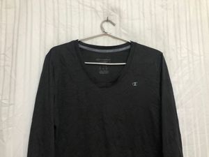 Champion Black Long Sleeve T Shirt