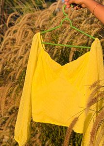 Chic Yellow Long Sleeve Top