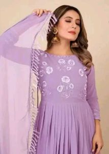 Lavender Trending Ethnic Gown