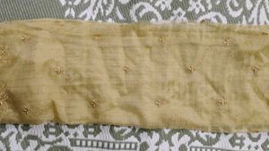 Gold Floral Embellished Fabric