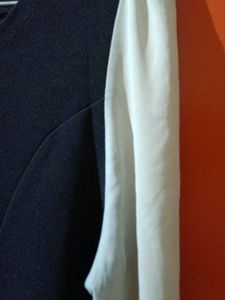 Black &amp; White Long Sleeve Dress