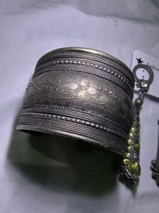 ethnic black oxidised filigree earrings &amp; bangle