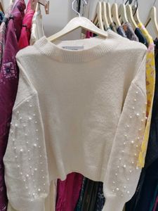 Beautiful Winter Sweater Crop Top