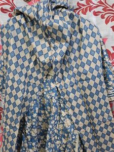 Floral Print Kurta Pillzo Set With Dupatta  Size 3