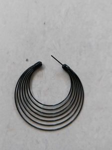 Black Layered Hoop Earrings