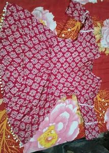 Pure Cotton V Neck Short Kurti