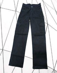 Black Four Pockets Cargo