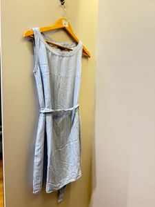 ALLEN SOLLY cotton Striped Sleeveless Dress🐳