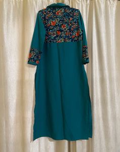 Beautiful Peacock Green Kurta 🤌