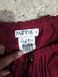 Burgundy Long Sleeve Blouse