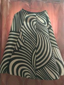 Black &amp; White Optical Illusion Skirt