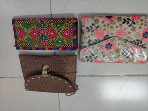 combo of bags and clutch