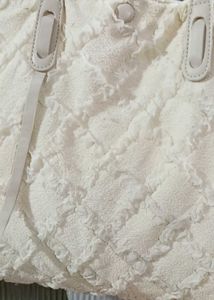 Ivory Quilted Tote Bag