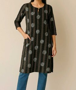 Beautiful Black Batik Kurti ( Size...M-L-Xl)