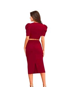 Women&#39;s Beautiful Red Co-ord Set