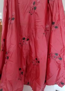 Grey Embroidered Ethnic Top &amp; Dupatta