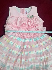 Girls Party Wear Frok Pink