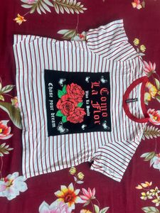 Tshrt(Red and white strip)