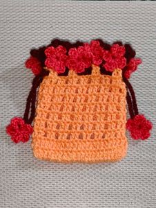 Crochet Flower Pouch