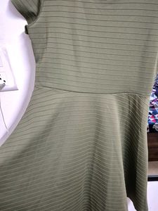 Olive Striped Dress