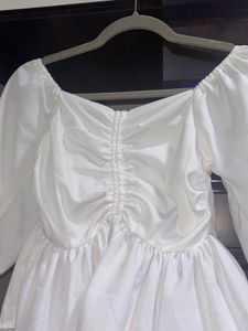 Coquette White Peplum Top