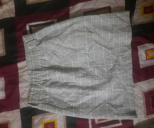 Gray Plaid Mini Skirt