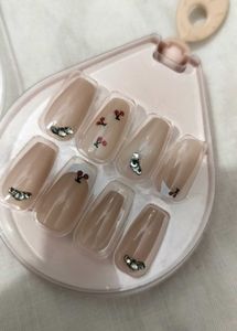 Sweet Cherry Nude Nails
