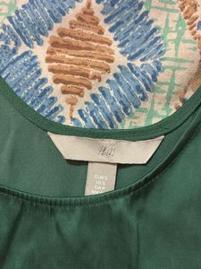 Green Satin Tank Top