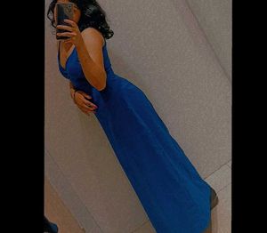 Elegant Blue Maxi Dress