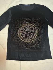 Versace Black Long Sleeve Top