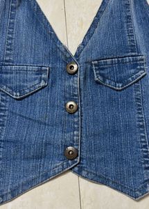 Denim Halter Neck Vest