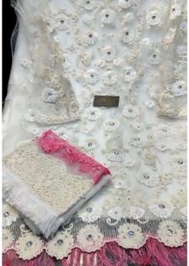 New With Tag Beautiful Net Suit Very Pretty Sleeves Embroidery Dupatta