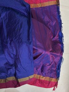 blue pink pretty saree