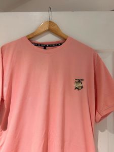 Peach Joggers with Embroidered Detail
