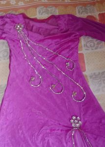 Elegant Purple Ethnic Gown