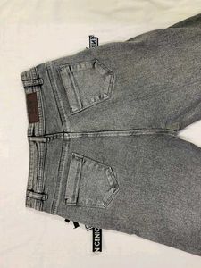 Gray Wide Leg Jeans