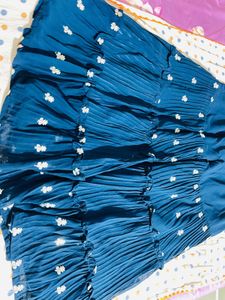 Blue Chikankari Plazoo Set